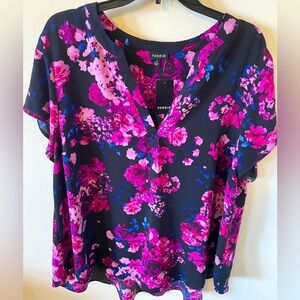 Torrid Flowered Tunic Top size 2